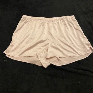 Nude Pink Silk Pajama Shorts